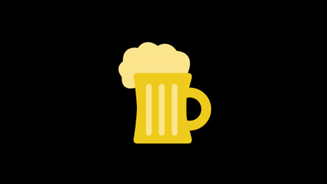 Bierkrug-Symbol,-Animierte-Grafikanimation-Mit-Alphakanal,-Transparenter-Hintergrund,-Prores-444
